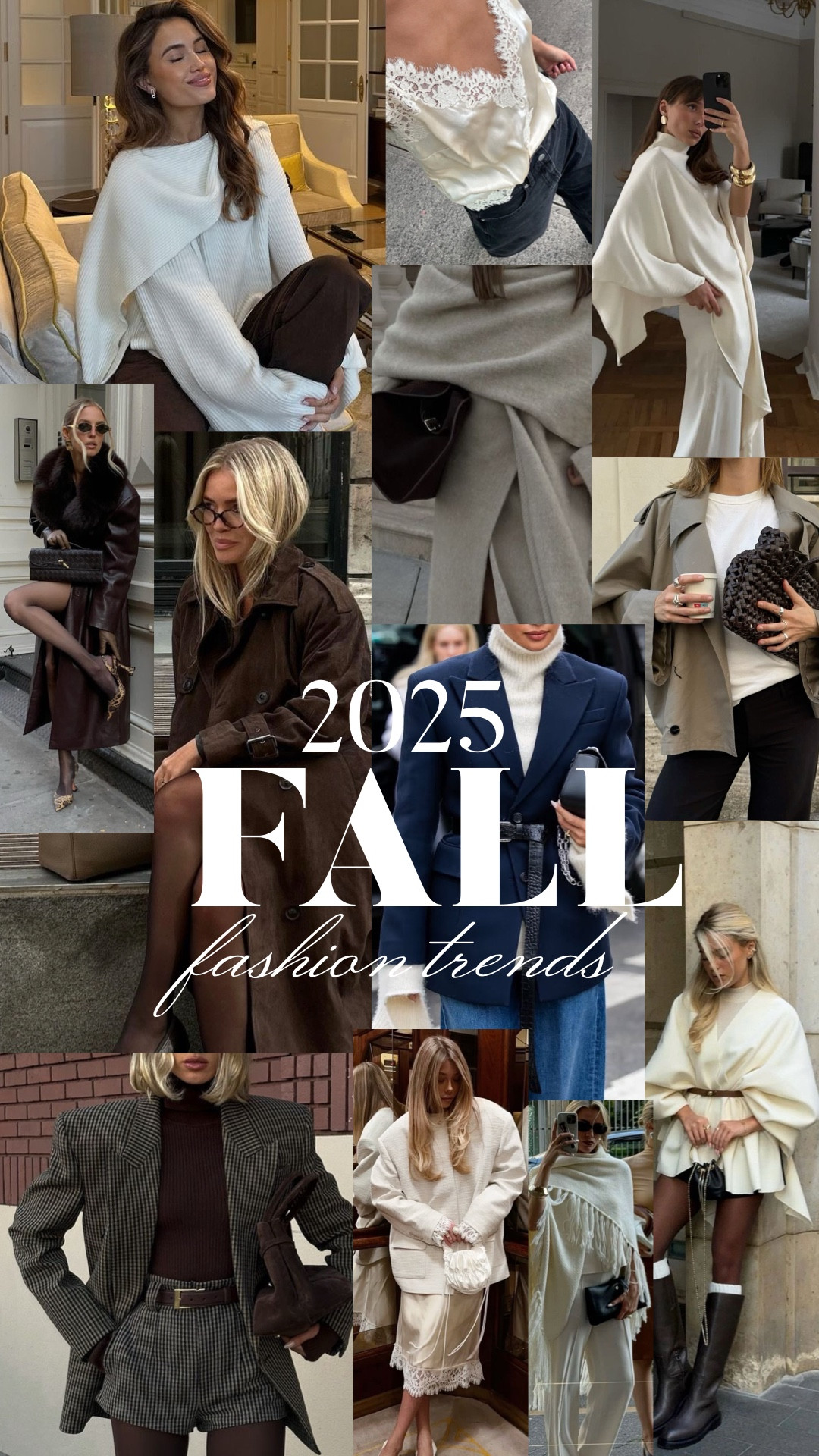 Fall fashion trends for 2025! 🍂
We are gonna see a lot of burgundy, dark chocolate brown, navy, green, ponchos, capes, cropped trench coats,  animal prints(cow, zebra, leopard) boho fringe, lace (silk + lace combo) plaid/ checkered, wool blazers, barn jackets, boyfriend stripe long sleeve/ polo. 

#LTKFindsUnder100 #LTKSaleAlert #LTKSeasonal