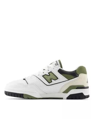 New Balance 550 trainers in white and khaki | ASOS (Global)