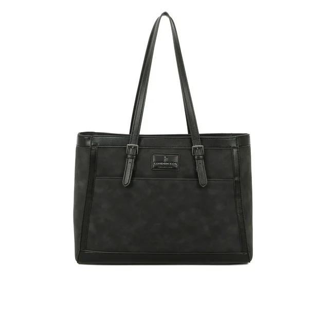 London Fog Women's Eliza Nubuck Structured Tote - Walmart.com | Walmart (US)