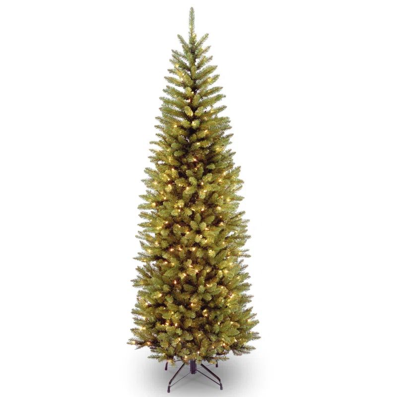 Kingswood Fir 7' Green Artificial Christmas Tree with 300 Clear/White Lights | Wayfair North America