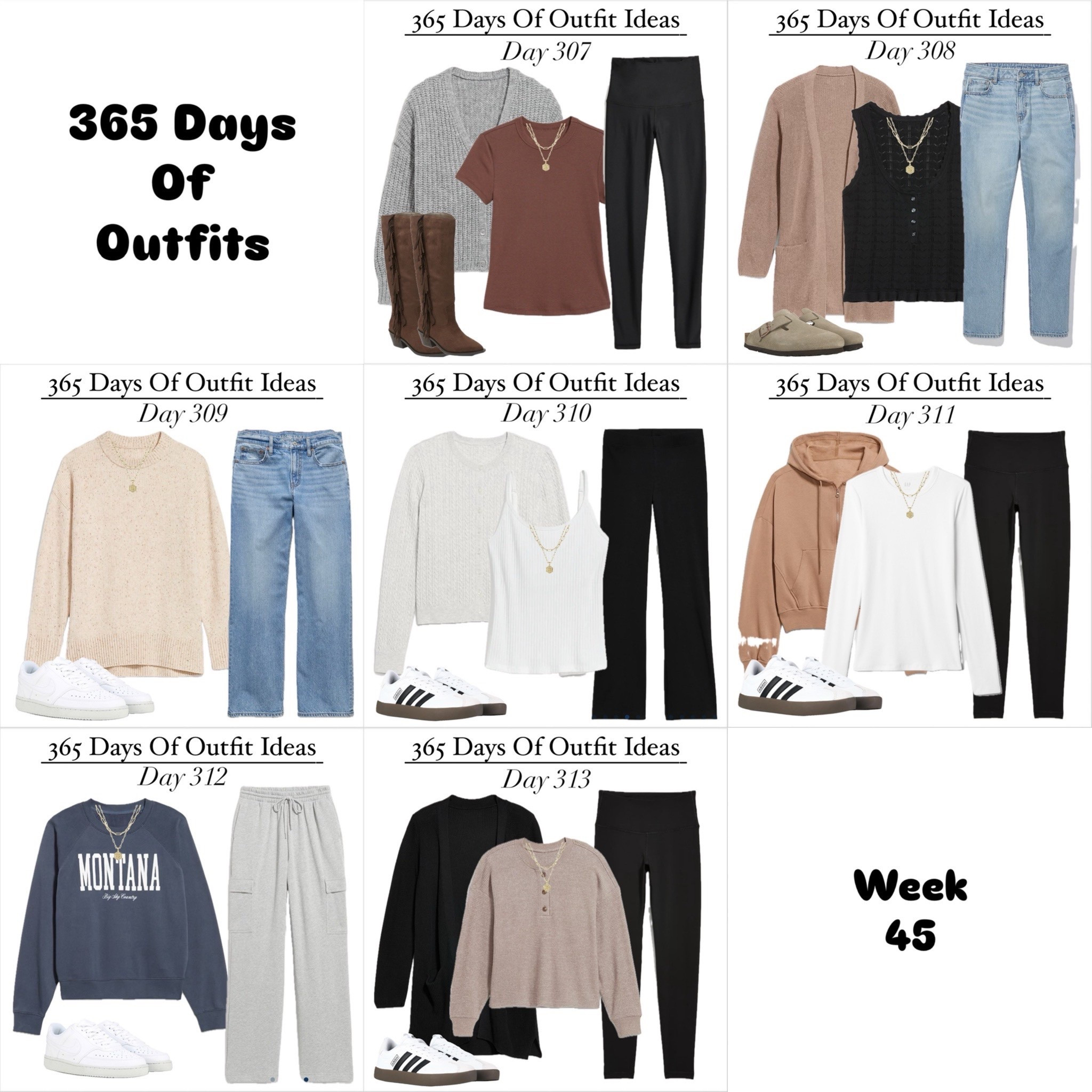 My weekly outfit ideas! Week 45! Also I am pretty sure old Navy has a sale going on right now. #oldnavy #oldnavystyle #falloutfits #fallstyle #falloutfitideas 

#LTKFindsUnder50 #LTKSaleAlert #LTKStyleTip