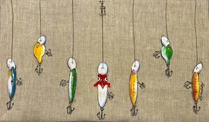 MULTI COLORED LURES Lumbar Pillow Sham Fishing Decorative - Etsy | Etsy (US)