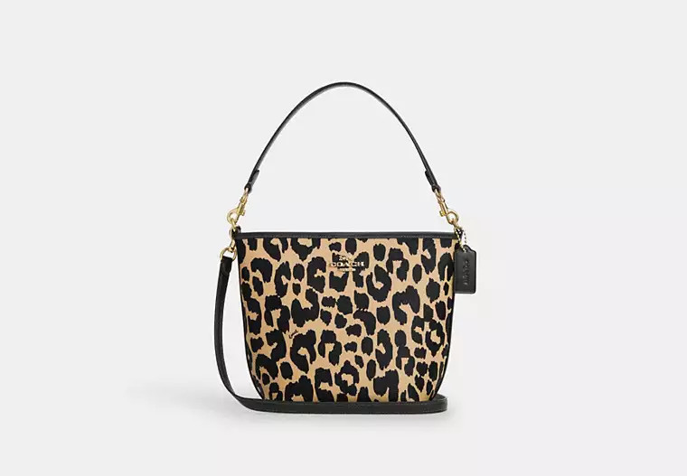 City Bucket Bag With Leopard Print | Coach Outlet US
