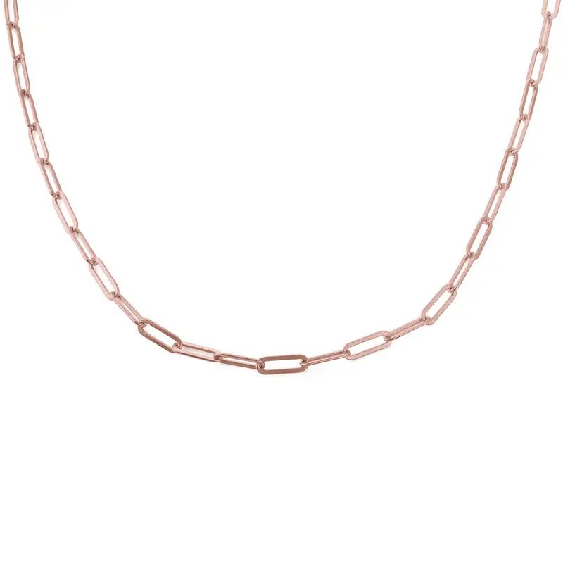 Chain Link Necklace in 18K Rose Gold Plating | MYKA