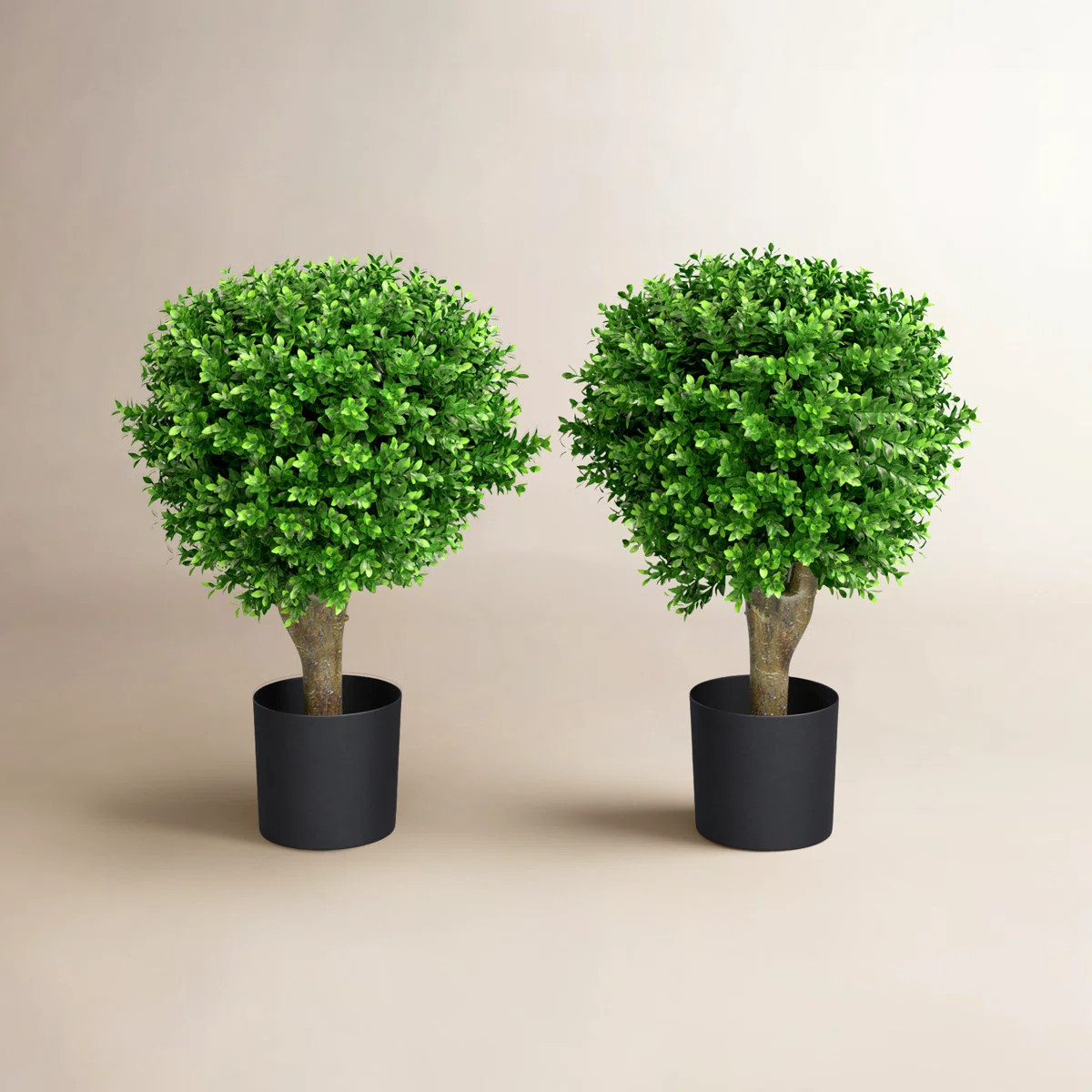 24'' Faux Topiary in Planter (Set of 2) | Wayfair North America
