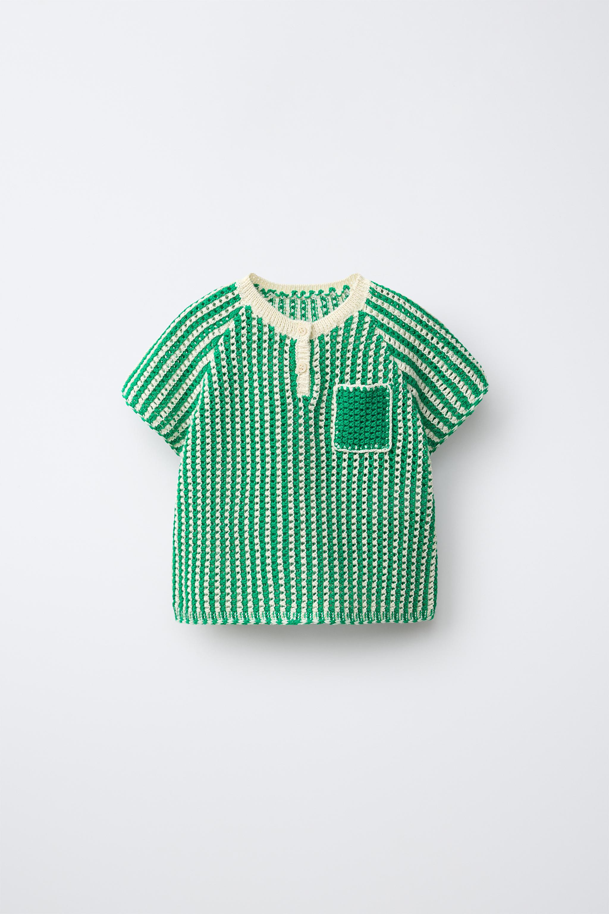 STRIPED KNIT T-SHIRT | Zara US