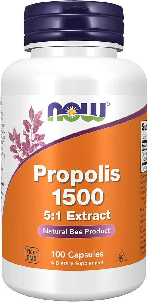 NOW Foods Supplements, Propolis 1,500 mg with 5:1 Concentrate, Natural Bee Product, 100 Veg Capsu... | Amazon (US)