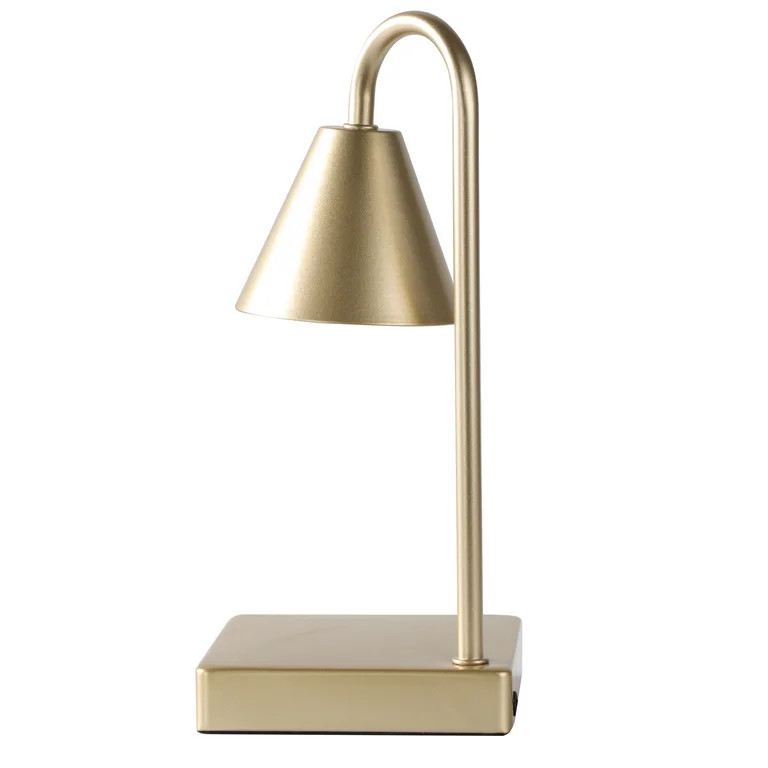 Mainstays Candle Warmer Lamp, Wax Candle Warmer for Home Fragrance, Gold | Walmart (US)