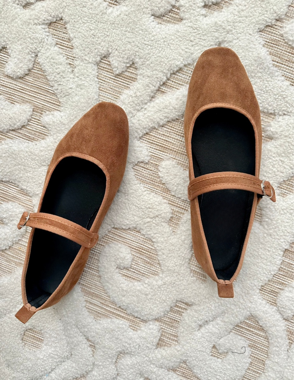 Zara dupe faux suede rounded toe flats with side strap. 
Amazed at how comfy this pair turned out so I bought in literally almost every color!

#LTKStyleTip #LTKSaleAlert #LTKOver40