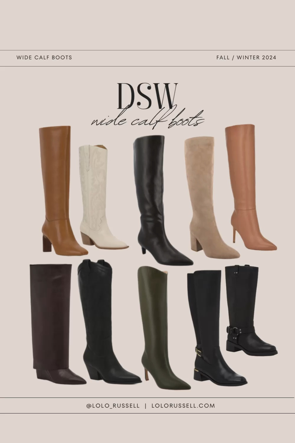Wide calf and extra wide calf boot finds at DSW! I closed western, moto, suede, square toe and pointed toe  

#LTKMidsize #LTKPlusSize #LTKShoeCrush