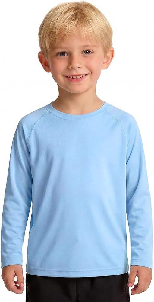 Toddler Boys Long Sleeve Rash Guard Swim Shirts UPF 50+, 6M-6T | Amazon (US)