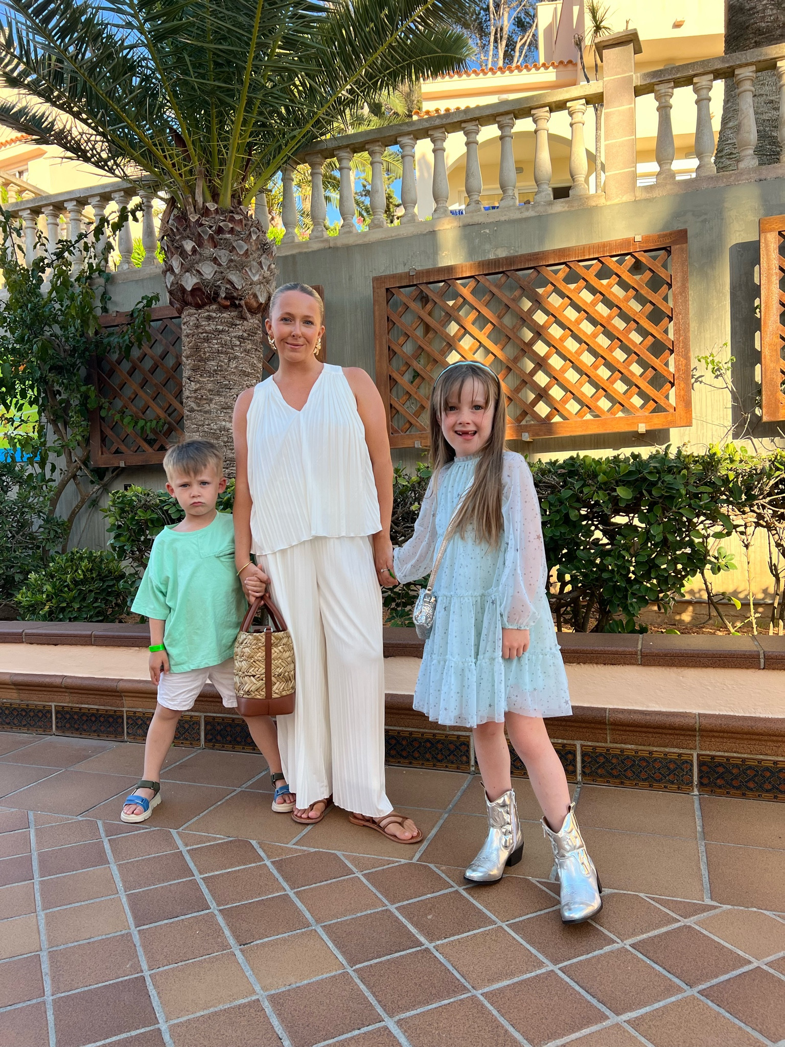 Ibiza family outfit

White co-ord set, phase eight 
Strappy sandals, Zara
Girls star print dress, Mint Velvet via Next
Girls silver cowboy boots, Next
Boys sandals, TU 

#LTKfamily #LTKsummer #LTKeurope