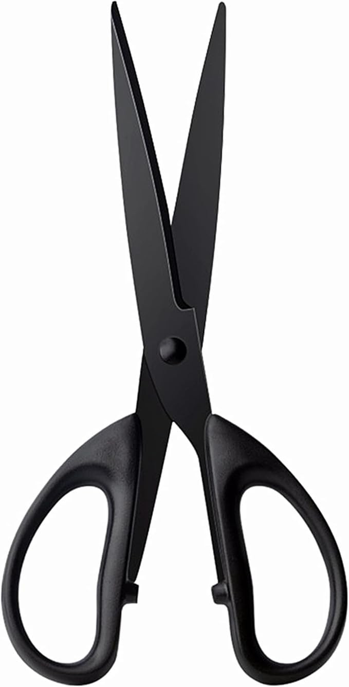 Black Office Scissors 7 Inch All Purpose Sharp Scissor Stainless Steel Blade Shears Straight ABS ... | Amazon (US)