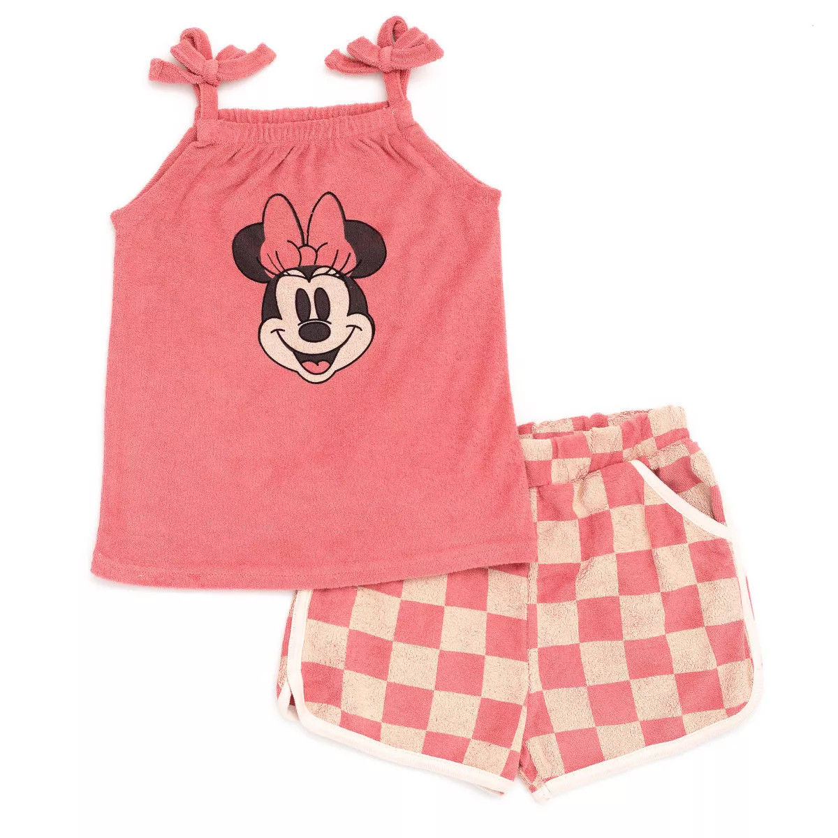Disney Minnie Mouse Toddler Girls Tank Top and Dolphin Active Shorts Red 2T | Target