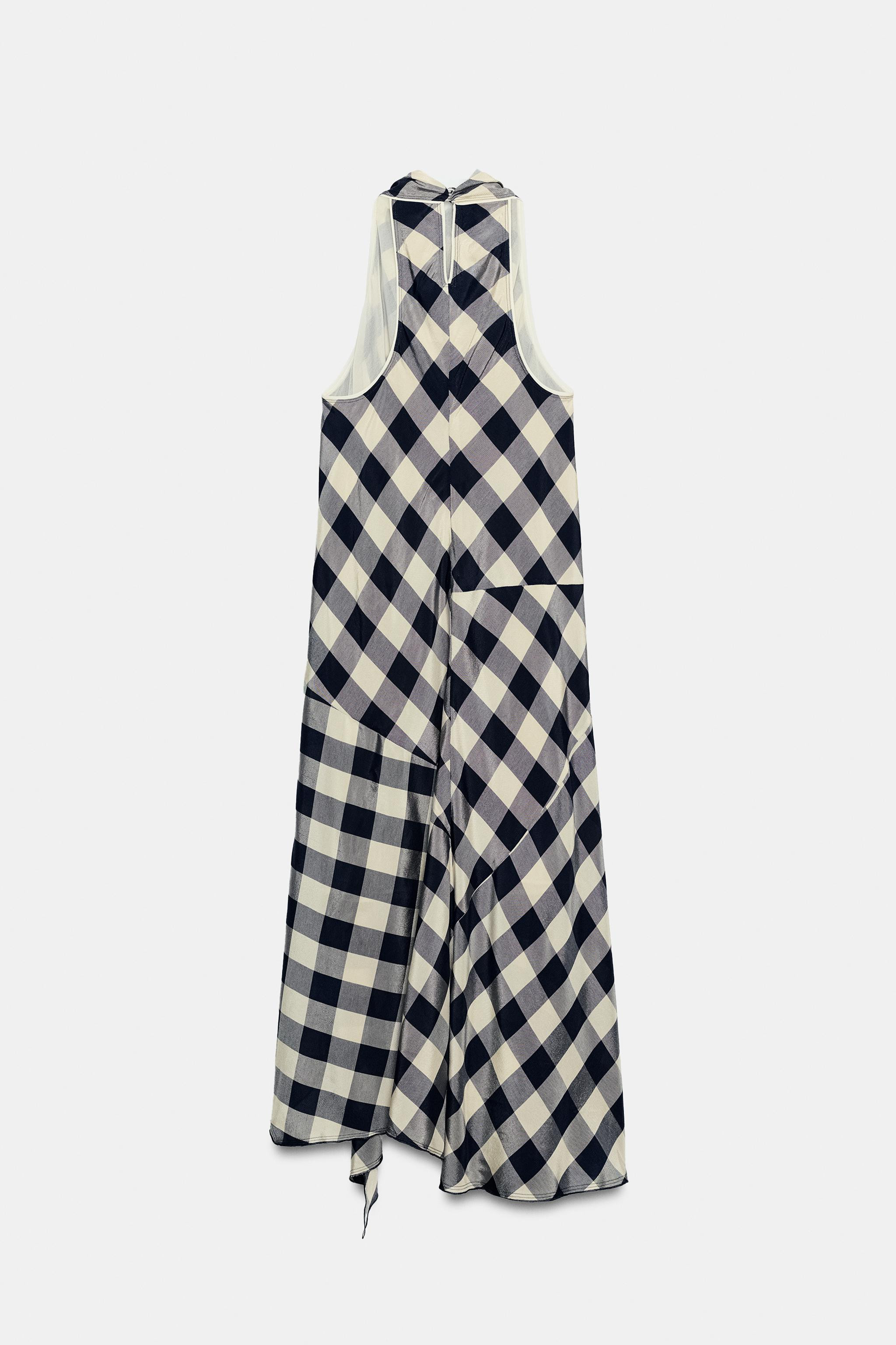 ZW COLLECTION HALTER CHECK DRESS | Zara IT