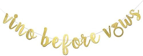 Vino Before Vows Banner for Engagement Bridal Shower Bachelorette Wine Winery Party Decorations Pre- | Amazon (US)