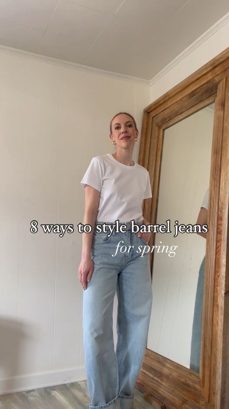 Barrel jeans, spring denim, styling tips, spring outfit ideas, style over 40

#LTKover40 #LTKstyletip #LTKVideo