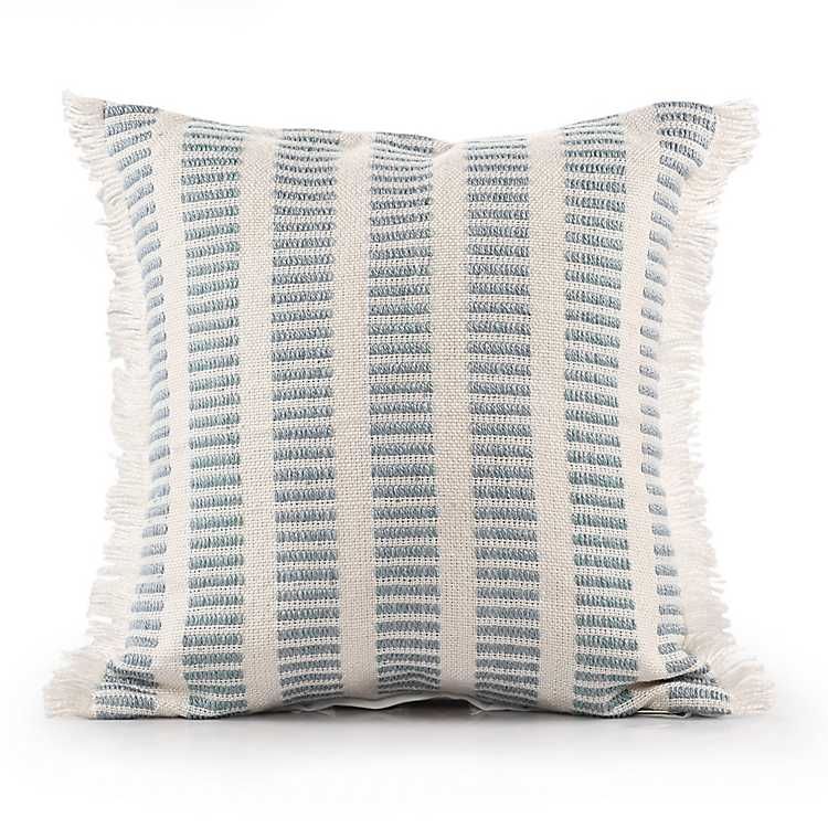 Blue Dashed Indoor/Outdoor Pillow | Kirkland's Home