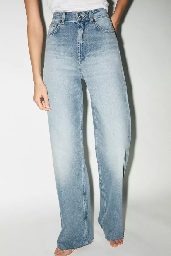 TRF WIDE-LEG HIGH-WAIST JEANS | Zara UK