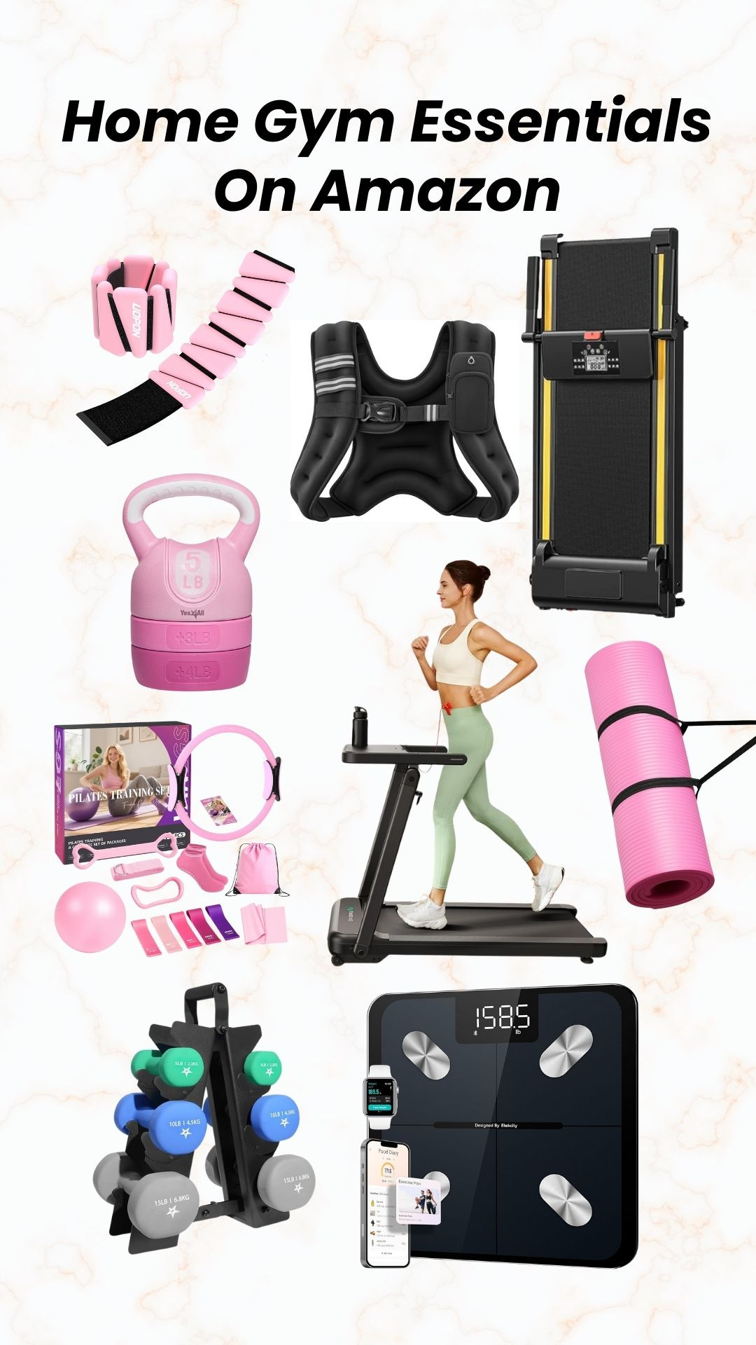 While I like working out, I don't like traveling to the gym. I prefer to have one at home. If I had, or made, the space for a full one here are some of the items I would buy.

I already have one of the treadmills, the ankle weights, and some free weights.
#homegym #workoutgear 

 

#LTKActive #LTKOver40