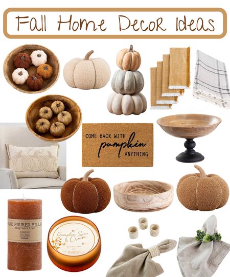 NEUTRAL FALL DECOR KIRKLANDS STYLE. Kirklands fall decor | fall decor ideas | fall home decor ideas | fall neutral style | neutral home decor | Kirklands finds | Sherpa pumpkins | fall door mat | fall napkins | neutral pumpkin decor 

#LTKSeasonal #LTKhome #LTKunder100