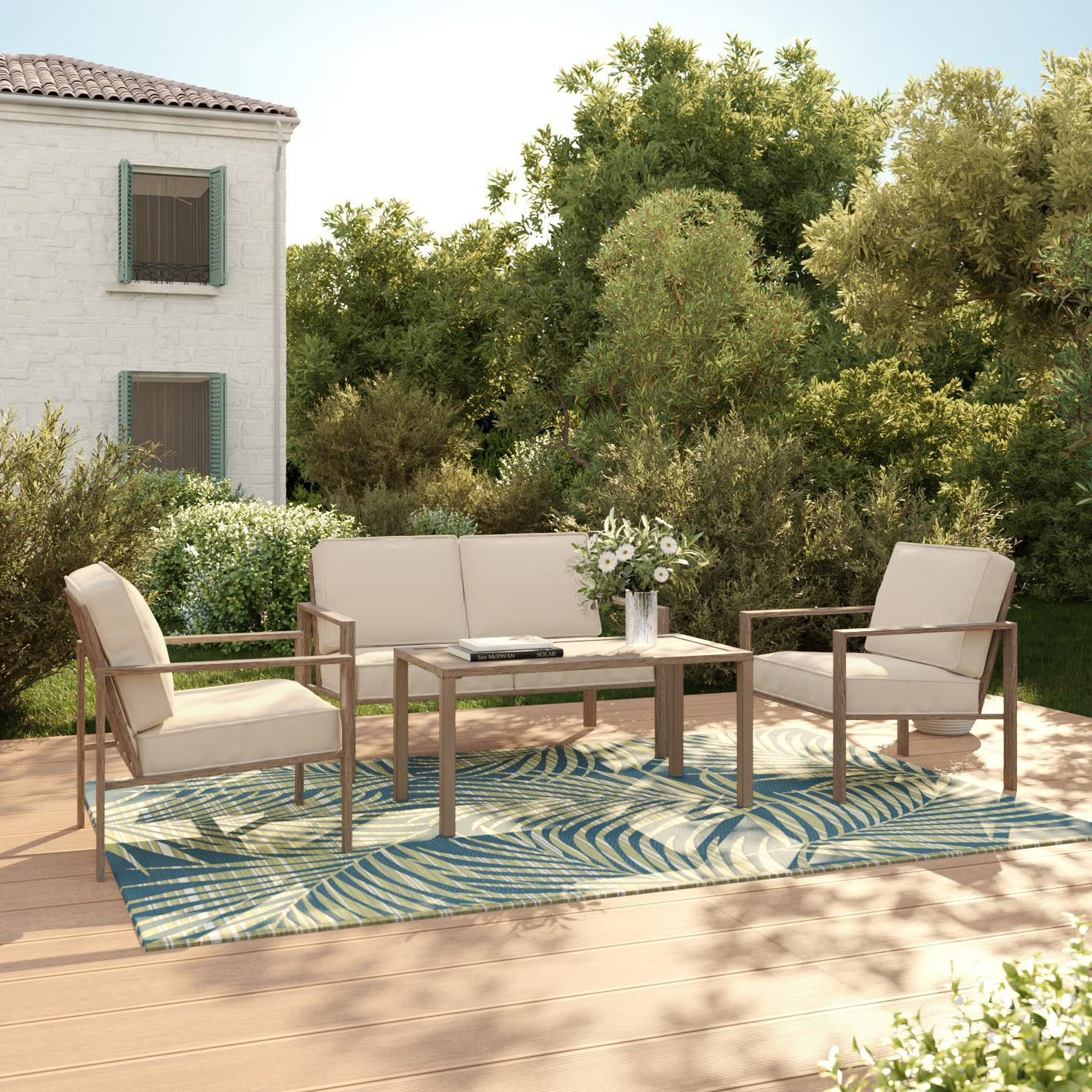 Mainstays Cobble Hill 4-Piece Patio Coversation Set, Versatile outdoor set - Walmart.ca | Walmart (CA)