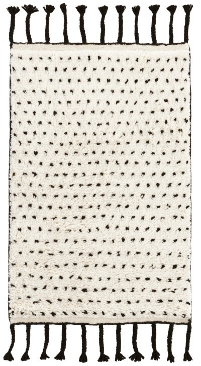 Speck Black Hand Knotted Wool Rug | Annie Selke