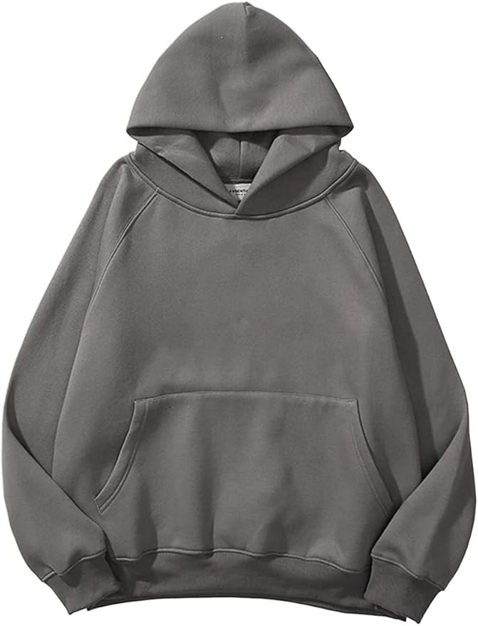 Pandolah Women's Men Fashion Hoodie Sweatshirt Solid Oversized Casual Thermal Drawstring Hoodie w... | Amazon (US)