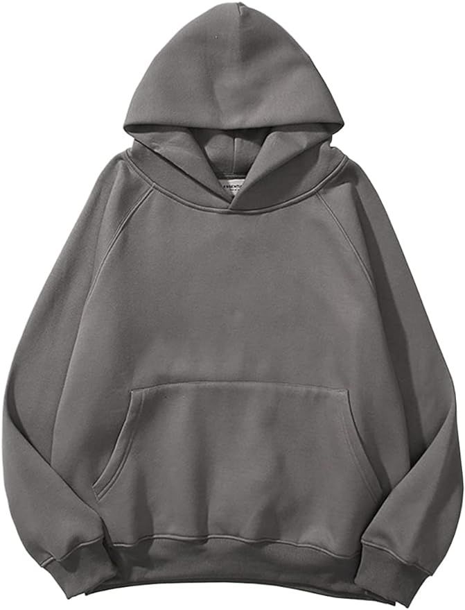 Pandolah Women's Men Fashion Hoodie Sweatshirt Solid Oversized Casual Thermal Drawstring Hoodie w... | Amazon (US)