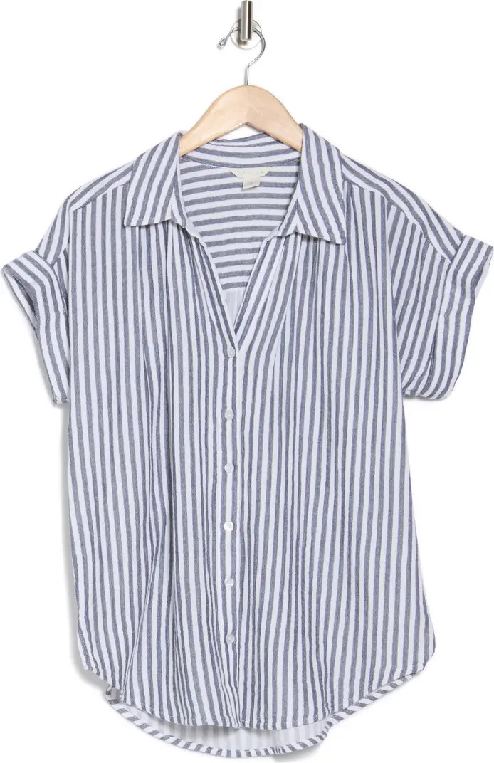 Caslon® Duo Gauze Button-Up Shirt | Nordstromrack | Nordstrom Rack