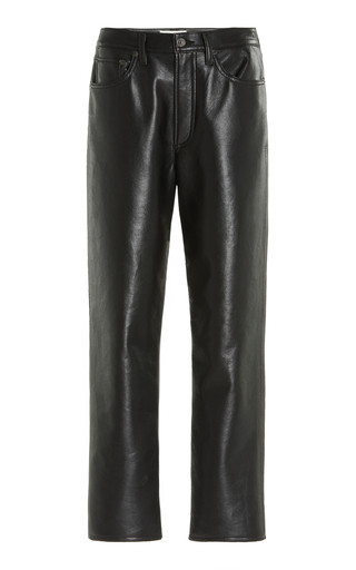90's High-Rise Recycled Leather Straight-Leg Pants | Moda Operandi (Global)