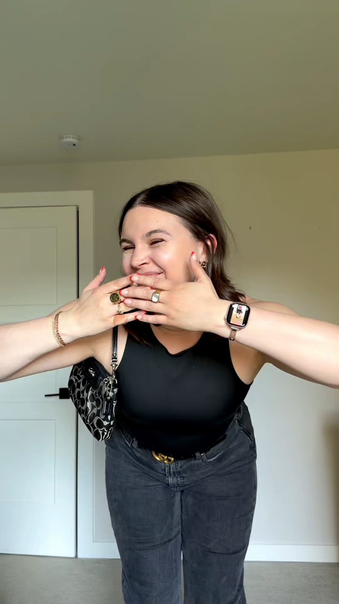 Finally getting back out there! While he isn’t the one I’m so proud of myself for connecting with someone in the wild and putting myself out there 🥹

#firstdate #datenight #datenightoutfit #allblackfit #allblackoutfitinspo @Old Navy @Gucci @Amazon Fashion @Coach 

I’m wearing a M tank, size 31 jeans and size 9 heels

#LTKootd #LTKMidsize #LTKstorytime