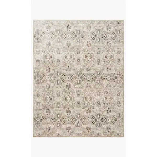 Alexander Home Morisa Collection Traditional Inspired Area Rug - 5'0" x 8'0" - Granite/ Ivory | Bed Bath & Beyond