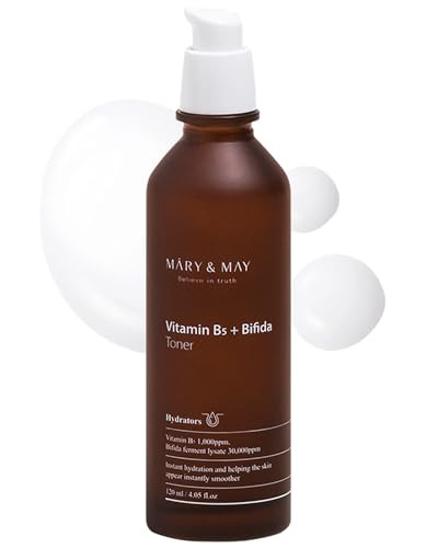 Mary&May Vitamin B5 + Bifida Toner - Nourishing Face Toner for Enhanced Skin Barrier Strength and Moisture Retention - 30,000ppm Bifida Fermentation & 1,000ppm Vitamin B5, 4.06 fl.oz. | Amazon (US)