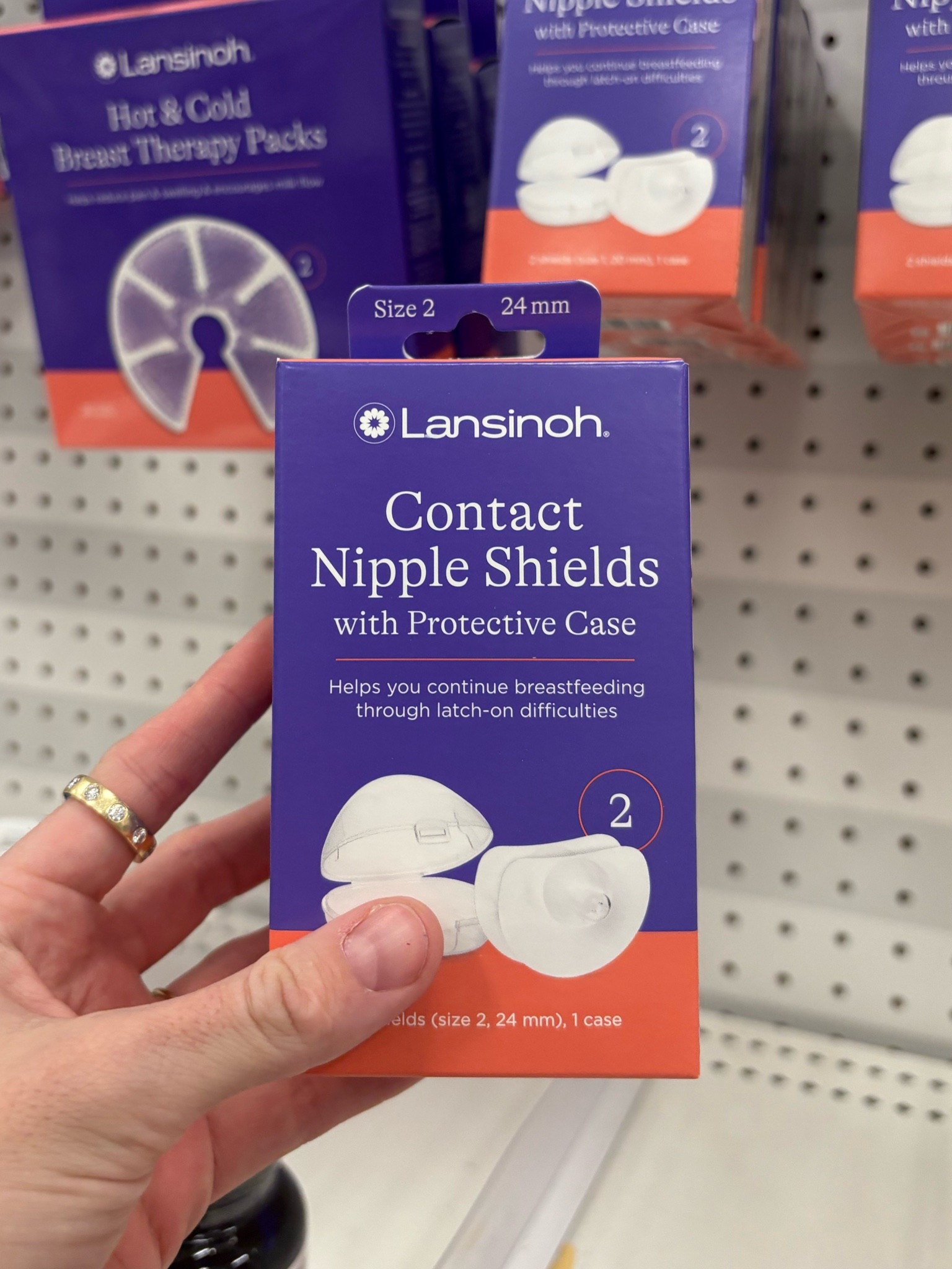 The ONE thing I wished more than anything that I had in my hospital bag! My daughter struggles to latch right after birth and these ended up saving our breastfeeding journey! We used them for four months until we weaned off of them. I’m so thankful these exist and I strongly believe every mom should have them in their hospital bag just in case! #breastfeeding #breastfed #breastmilk #pumpingmom 

