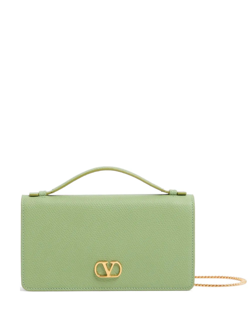 Valentino Garavani Portafoglio VLogo Signature In Pelle Di Vitello Con Catena | Verde | FARFETCH ... | Farfetch Global