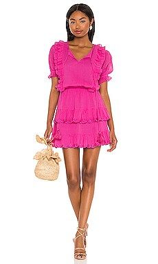 Karina Grimaldi Francis Embellished Mini Dress in Pink from Revolve.com | Revolve Clothing (Global)