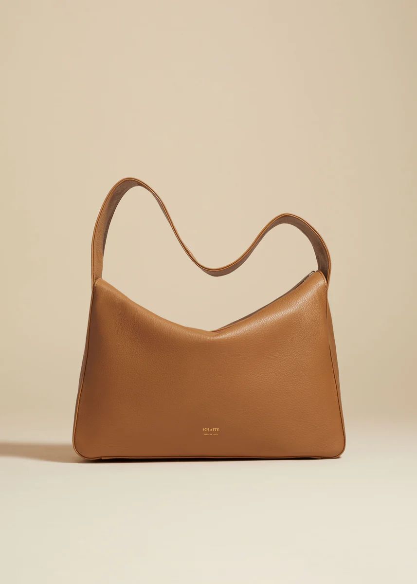 The Elena Bag in Nougat Pebbled Leather | Khaite
