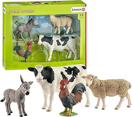 Schleich Farm World 4-Piece Farm Animals Set for Toddlers and Kids Ages 3-8 | Amazon (US)