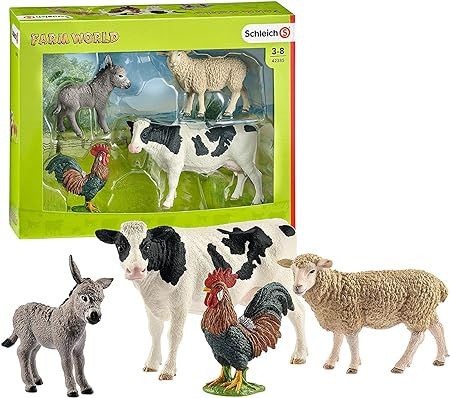 Schleich Farm World 4-Piece Farm Animals Set for Toddlers and Kids Ages 3-8 | Amazon (US)