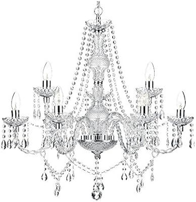 Saint Mossi Modern Contemporary Elegant Crystal Glass Chandelier Pendant Ceiling Lighting Fixture... | Amazon (US)