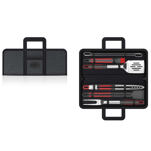 Expert Grill Stainless Steel Soft Grip BBQ Grill Tool Set, 10-Piece | Walmart (US)