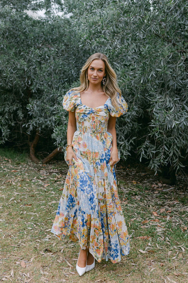 Willow Watercolor Floral Maxi Dress | Confête
