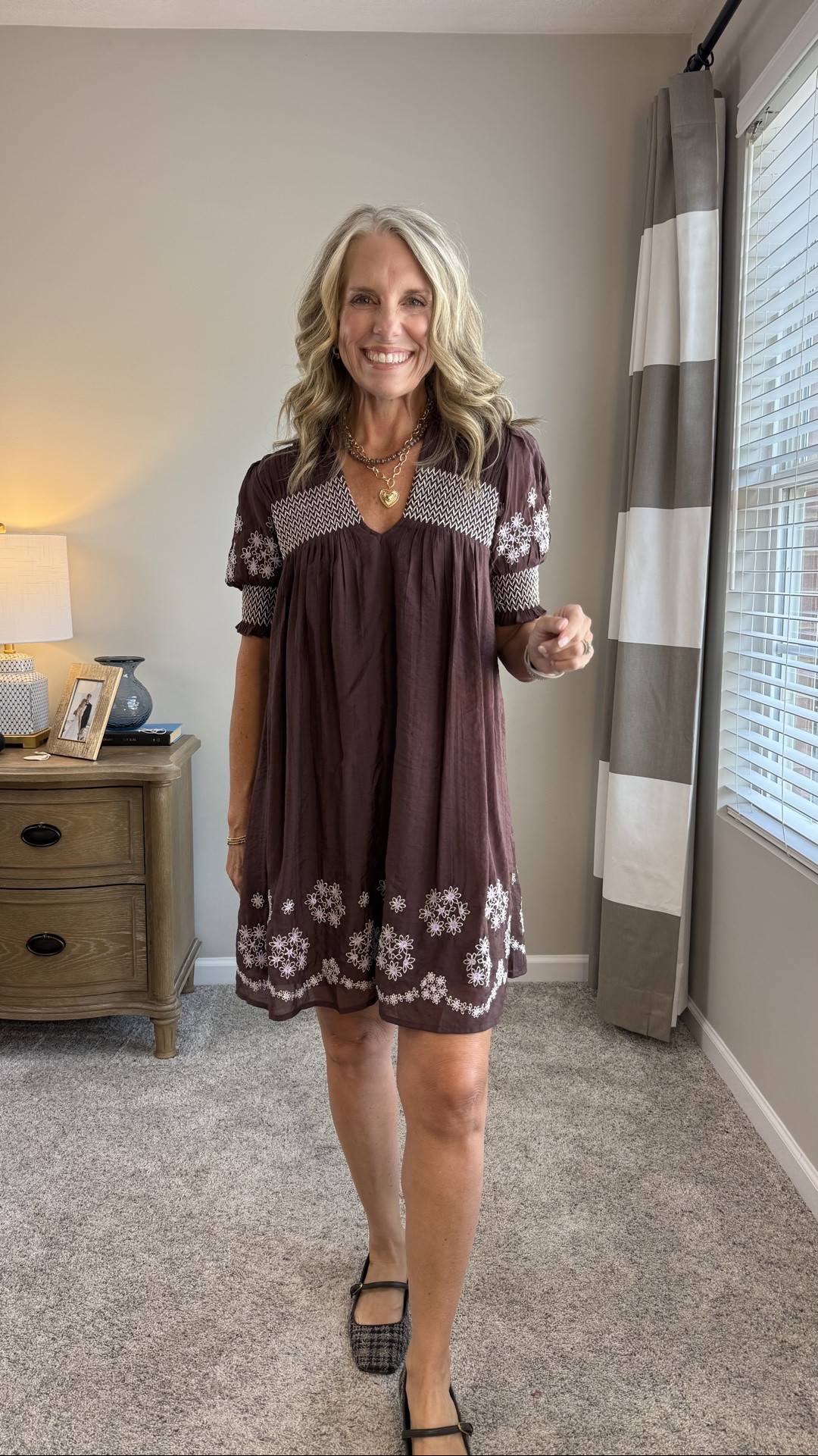 What a cutie late summer early fall dress. Stretch the wear with adding tights and a jacket and boots for the winter.

#LTKgrwm #LTKSaleAlert #LTKOver40