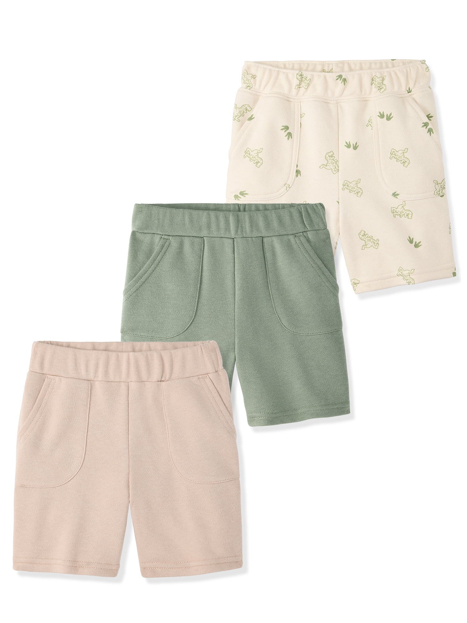 Garanimals Baby & Toddler Boy Cotton French Terry Pull-On Shorts, 3-Pack, 0M–6T | Walmart (US)