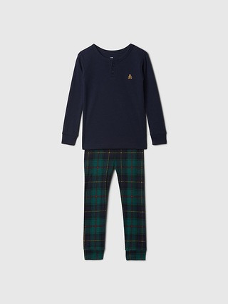 Baby &amp;amp; Toddler Organic Brushed Cotton Henley PJ Set | Gap (US)