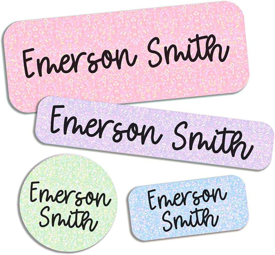 COACO Personalized Kids Name Labels, 90 Holographic Labels, Waterproof, Dishwasher Safe, Ideal fo... | Amazon (US)