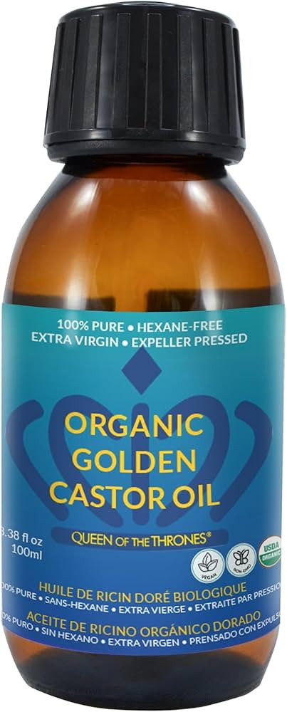 QUEEN OF THE THRONES Organic Golden Castor Oil | 100% Pure for Hair, Skin, Nails, Brows & Lashes ... | Amazon (US)