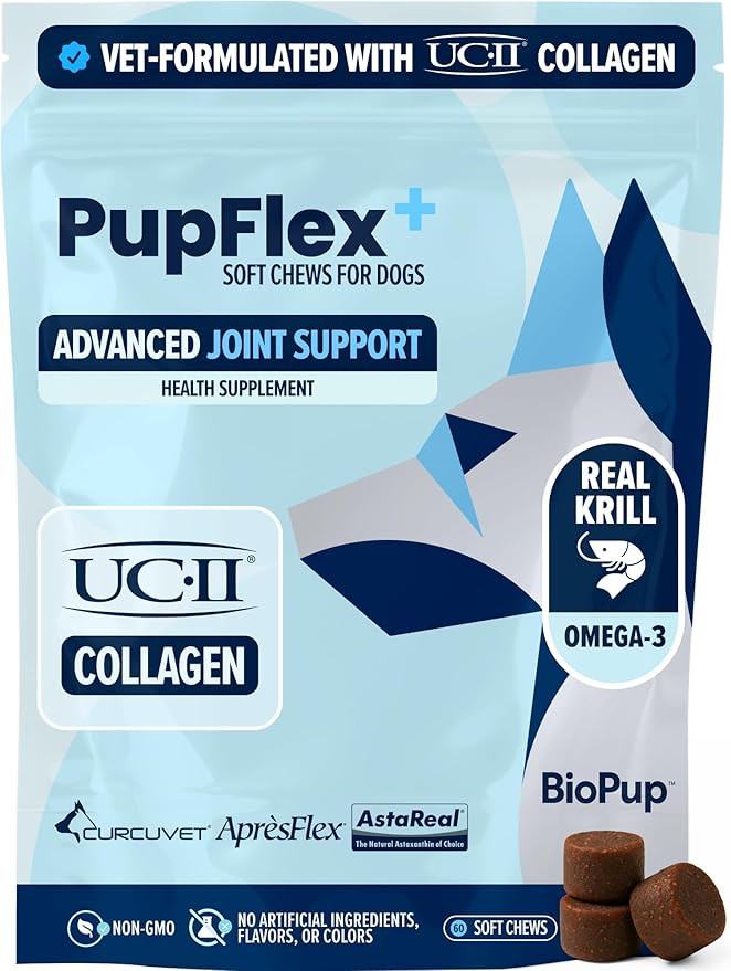 PupFlex+ Hip and Joint Supplement Dogs, Vet Created Soft Chews w/UC-II® Collagen, CurcuVET® & O... | Amazon (US)