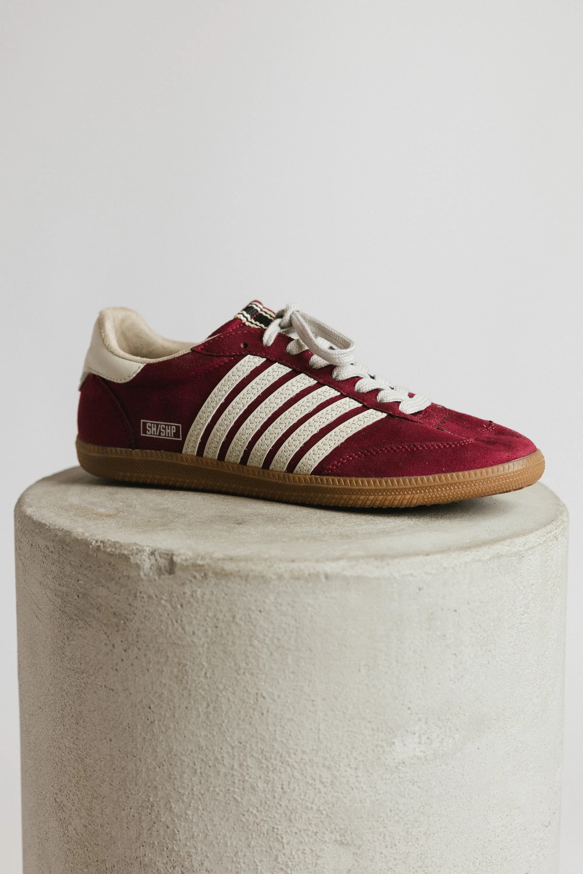 Stevie Striped Sneaker in Wine | Böhme US